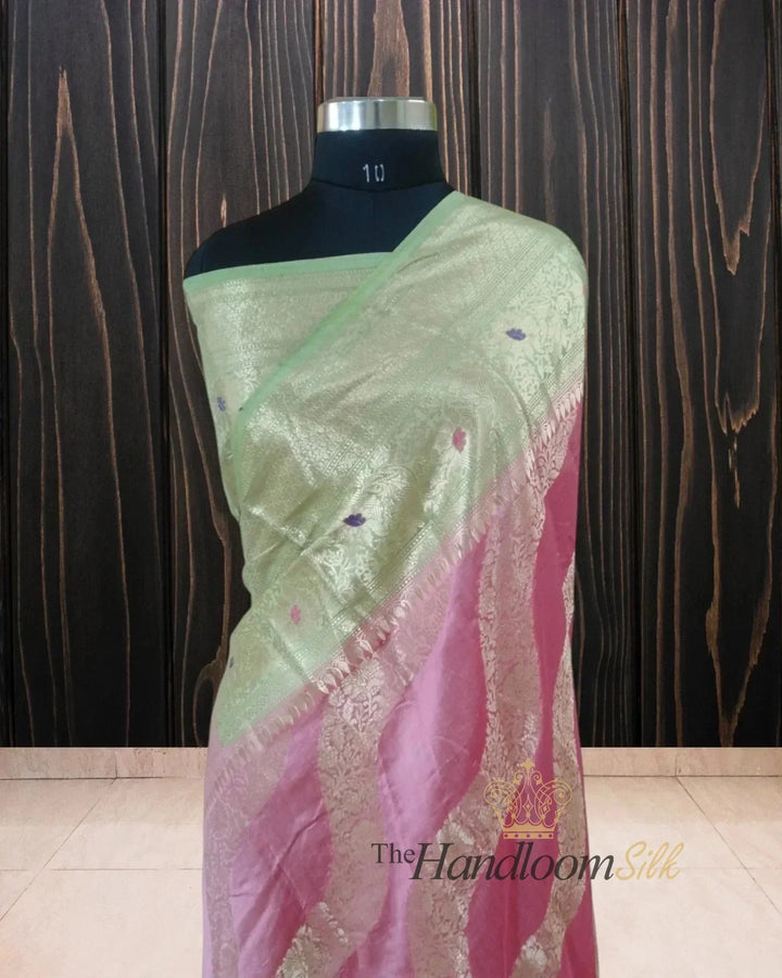 Pure Chiniya Silk Banarasi Saree - The Handloom Silk
